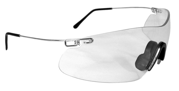 Radians CP5710CS Clay Pro Shooting Glasses Adult Clear Lens Wraparound Silver Frame - CP5710CS