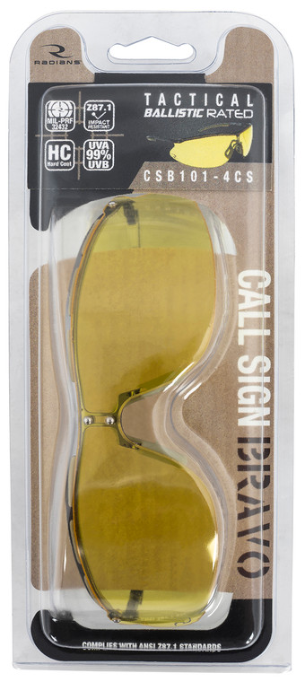 Radians CSB1014CS Bravo Glasses R Amber Lens Single Metal Frame - CSB1014CS Radians CSB1014CS Bravo Glasses R Amber Lens Single Metal Frame - CSB1014CS