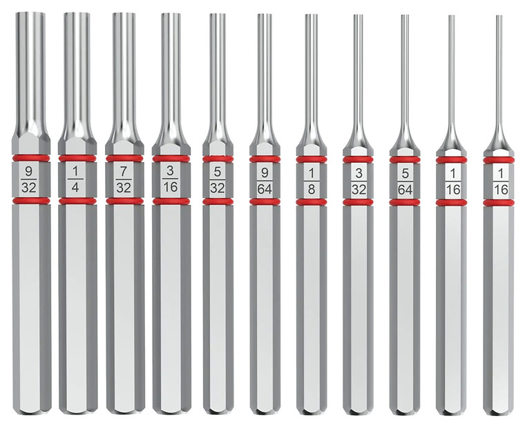 Real Avid AVAPKS AccuPunch Standard Pin Punch Set Steel 11 Pieces - AVAPKS