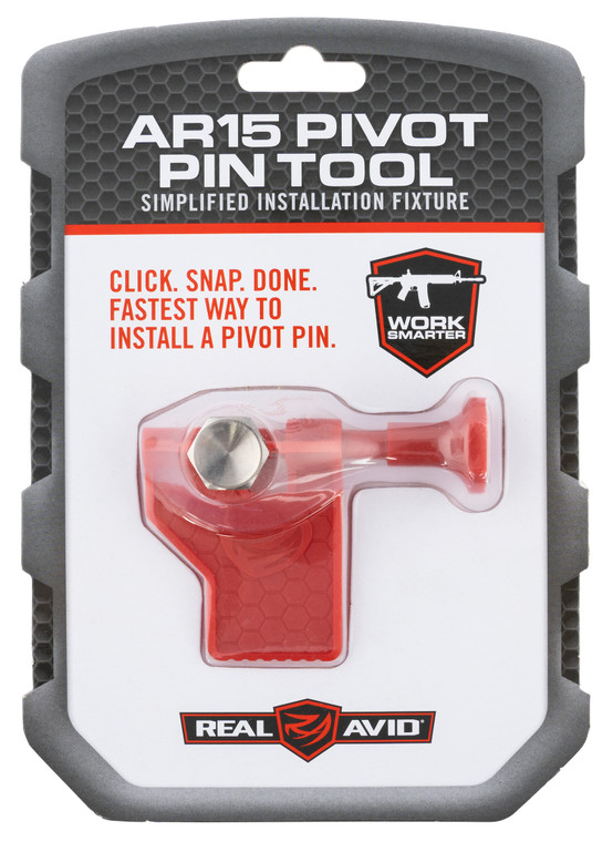 Real Avid AVAR15PPT Pivot Pin Tool Red Polymer Rifle for AR15 Includes Detent Plunger Large Pin  Install Tool - AVAR15PPT