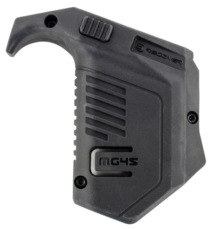Recover Tactical MG4501 Angled Mag Pouch  Double Stack Black Polymer 45 ACP10mm Auto Compatible w Glock - MG4501