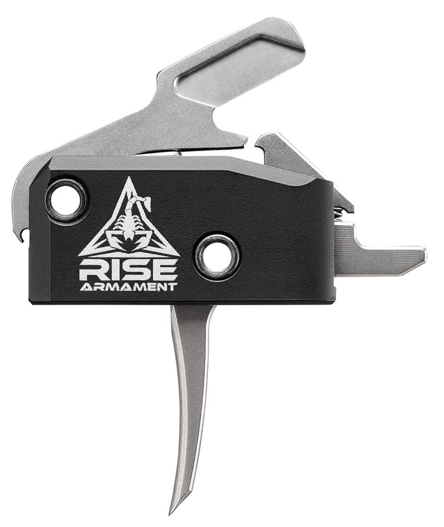 Rise Armament RA434SLVRAWP RA434 High Performance SingleStage Flat Trigger with 3.50 lbs Draw Weight  BlackSilver Finish for ARPlatform - RA434SLVRAWP