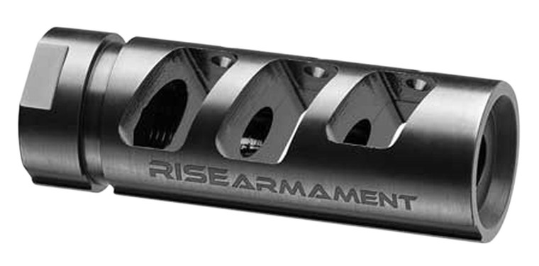 Rise Armament RA701223BLK RA701 Compensator Black Nitride 416R Stainless Steel with 1228 tpi Threads  2.50 OAL for 5.56x45mm NATO ARPlatform - RA701223BLK