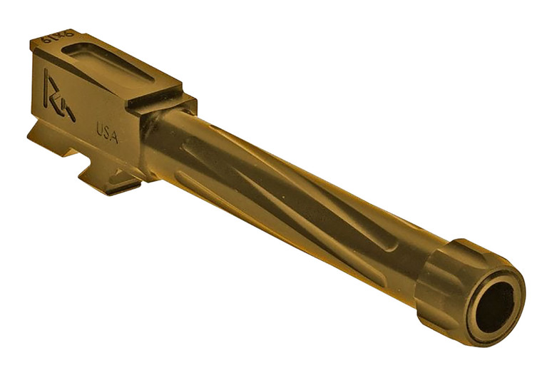 Rival Arms RA20G802E Precision V1 DropIn Barrel 9mm Luger 4.17 Gold PVD Finish 416R Stainless Steel Material with Threading for Glock 48 - RA20G802E