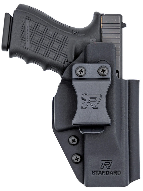 Rounded Gear RGUNVRSLSTNDRDBLK Universal Kydex  IWB Black Kydex Belt Clip Fits Standard Sized Handguns Right Hand - RGUNVRSLSTNDRDBLK