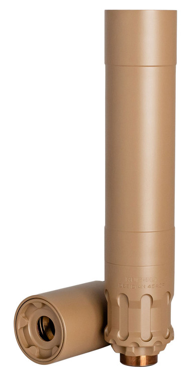 Rugged Suppressor OBSFDE45 Obsidian45  45 ACP 1.37 Flat Dark Earth Cerakote 174 Stainless Steel 1228 tpi - OBSFDE45