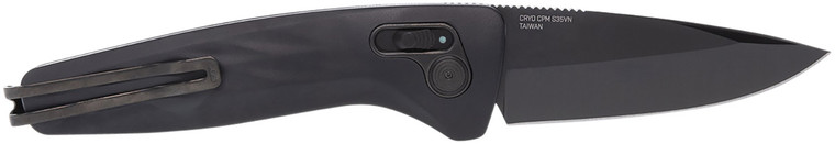 S.O.G SOG15730157 OneZero Auto 3.10 Folding Plain Black Chrome CPM S35VN SS Blade Black Aluminum Handle - SOG15730157