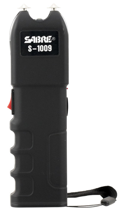 Sabre S1009 Tactical Stun Gun wFlashlight Black Plastic 1.25 uC Pain Rating - S1009