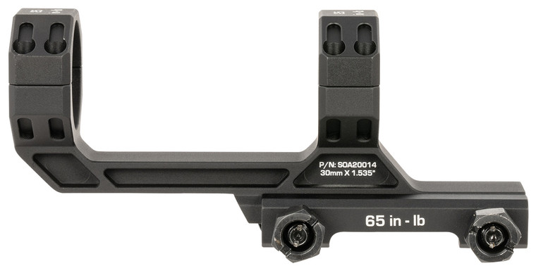 Sig Sauer ElectroOptics SOA20014 Alpha MSR Scope MountRing Combo Black Anodized 30mm  0 MOA - SOA20014