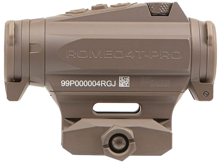 Sig Sauer ElectroOptics SOR44102 Romeo4T Pro Flat Dark Earth 1 x 20 mm 2 MOA Red Quad Ballistic Dot65 MOA Circle - SOR44102