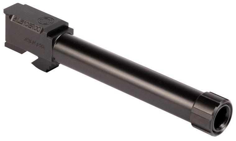 SilencerCo AC50 Threaded Barrel  4.80 40 SW Black Nitride Stainless Steel Fits Glock 22 Gen 24 - AC50