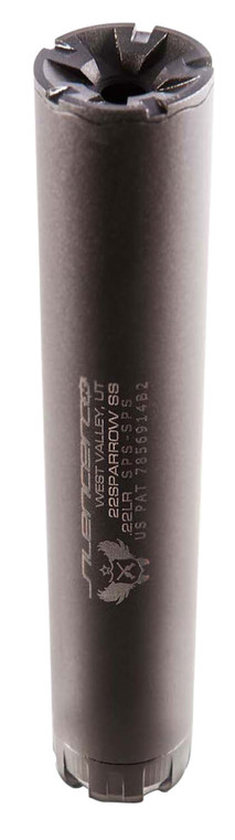 SilencerCo SU75 Sparrow 22  22 Cal Rimfire Rated Up To 5.7x28mm 5.08 L Black Stainless Steel Compatible with Delta Adapters Includes 1228 tpi Spacer - SU75