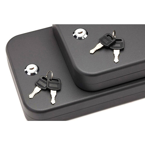 SnapSafe 75201 Lock Box  Large Key Entry Black Steel 9.50 L x 6.50 W x 1.75 D 2pk - 75201