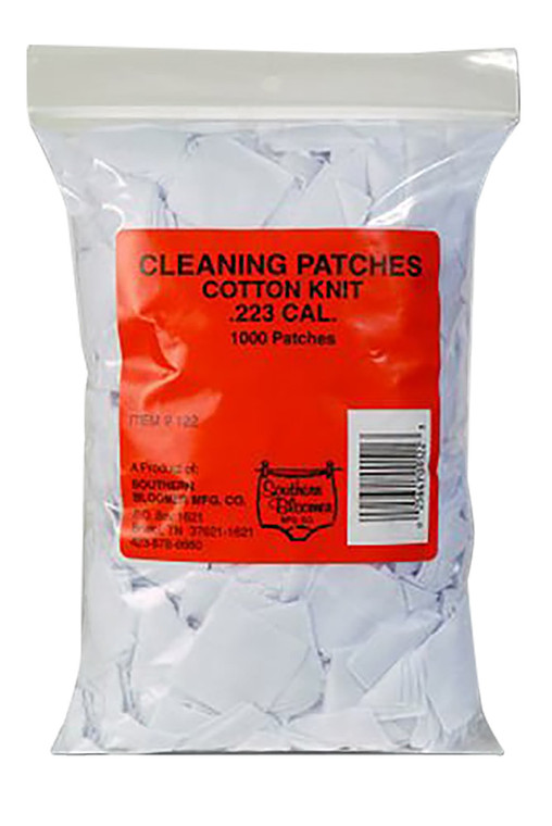 Southern Bloomer 122 Cleaning Patches  223 Rem5.56x45mm NATO Cotton 1000 Per Bag - 122