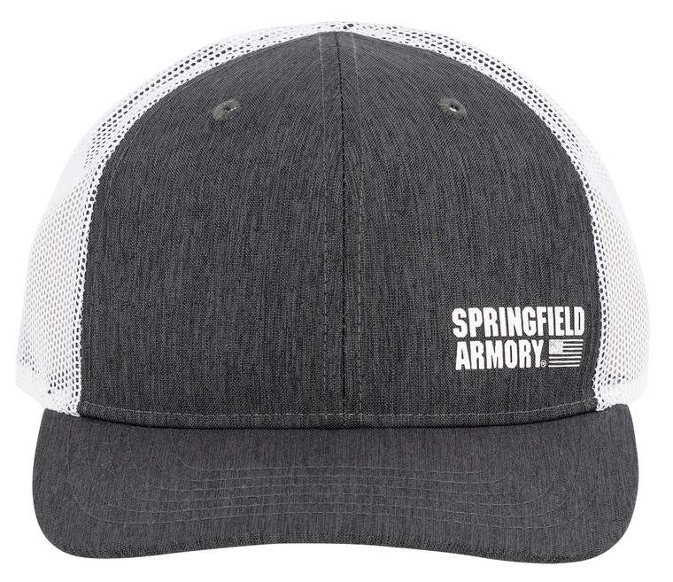 Springfield Armory GEP2382 Flag Trucker Hat BlackGray Adjustable Snapback OSFA Structured - GEP2382