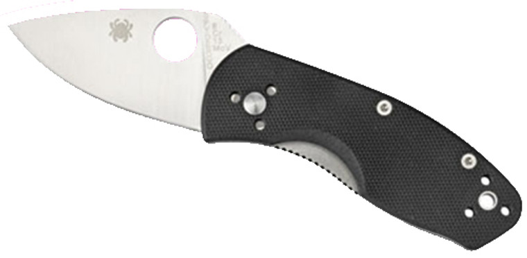 Spyderco C148GP Ambitious  2.25 Folding Drop Point Plain 8Cr13MoV SS Blade Black G10 Handle Includes Pocket Clip - C148GP Spyderco C148GP Ambitious  2.25 Folding Drop Point Plain 8Cr13MoV SS Blade Black G10 Handle Includes Pocket Clip - C148GP