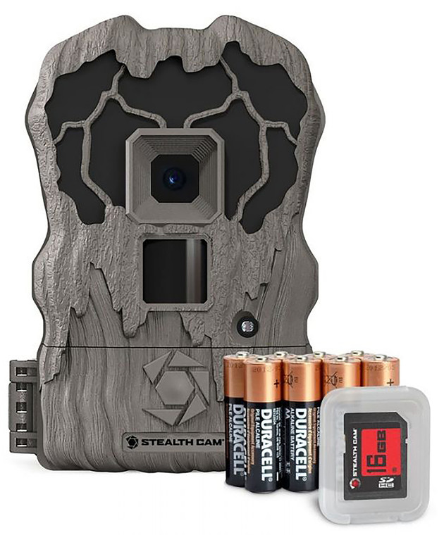 Stealth Cam STCQV18K QV18 Combo Brown 18MP Image Resolution Low Glow Flash Up to 32GB SD Card Memory Features Integrated Python Provision Lock Latch - STCQV18K