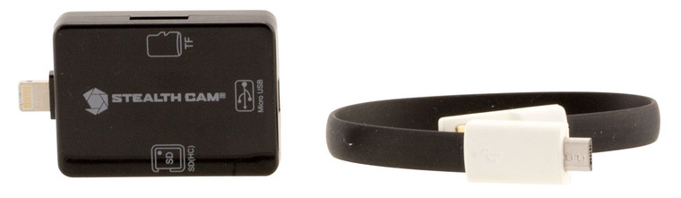 Stealth Cam STCSDCRIOS Memory Card Reader  View PhotosVideos Black Compatible w iOS - STCSDCRIOS