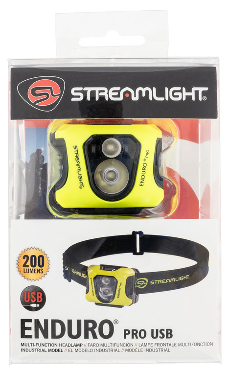 Streamlight 61436 Enduro Pro WDual Lock 15255090145200 Lumens White LED Bulb BlackYellow 95 Meters Distance - 61436