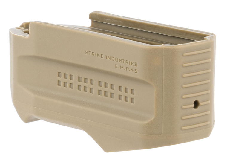 Strike Industries EMP5FDE Enhanced Magazine Plate  made of Polymer with Flat Dark Earth Finish for Magpul PMAG Gen M3 Adds 5rds - EMP5FDE