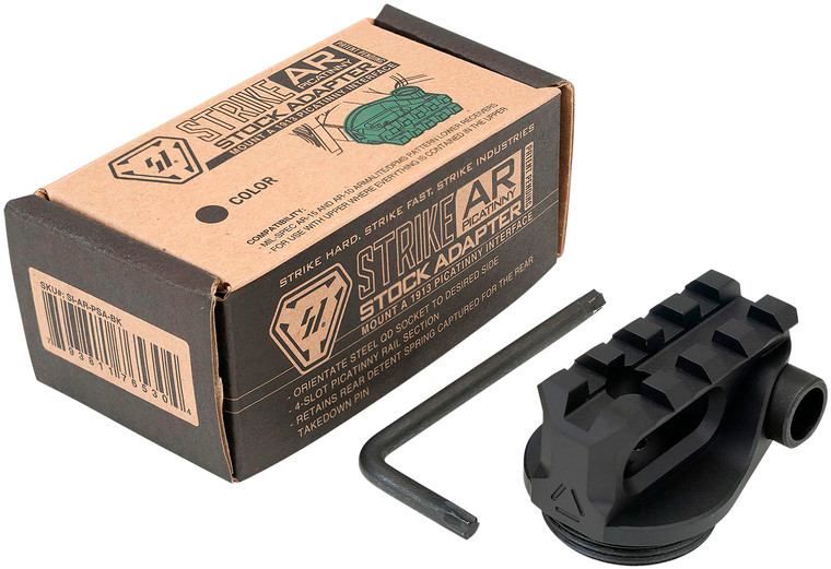 Strike Industries ARPSABK Picatinny Stock Adapter  Black Anodized for ARPlatform - ARPSABK