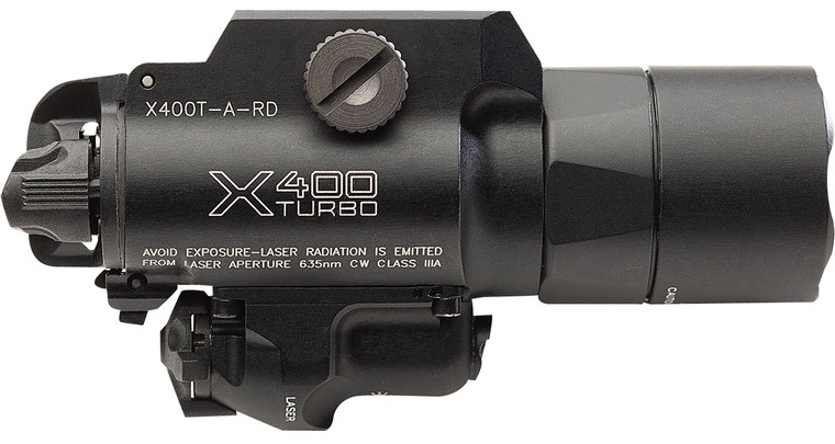 SureFire X400TARD X400TARD Turbo Black Anodized 650 Lumens White LEDRed Laser - X400TARD