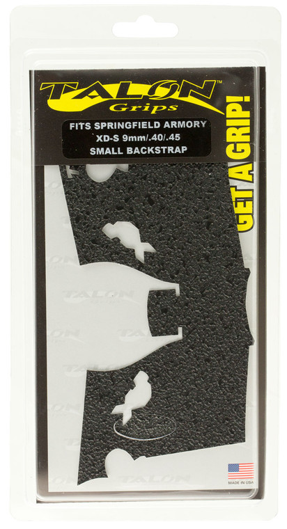 Talon Grips 207R Adhesive Grip  Textured Black Rubber for Springfield XDS 94045 with Small Backstrap - 207R