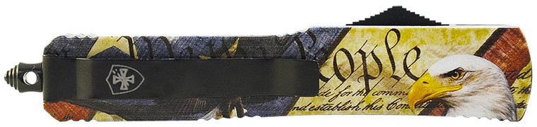 Templar Knife SEG332 Eagle Gen II Small 2.69 OTF Drop Point Plain Powder Coated 440C SS Blade4.31 Eagle wWe The People Aluminum Handle Features Glass Breaker Includes Pocket ClipSheath - SEG332