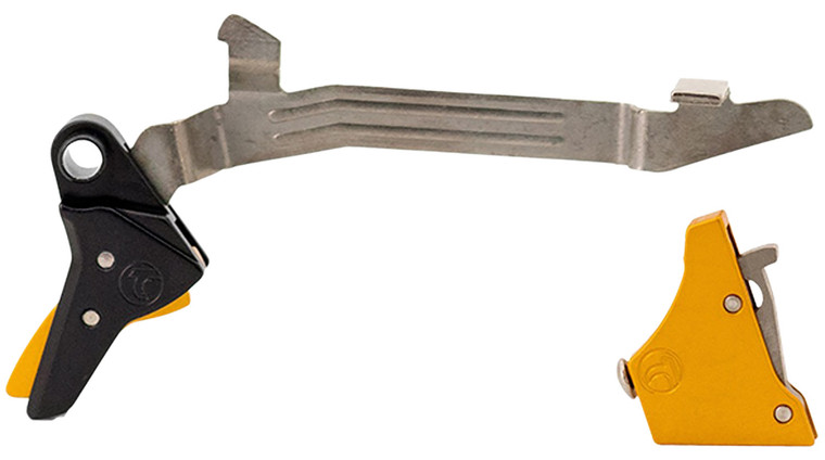 Timney Triggers ALPHAGLOCK34LRGGOLD Alpha Competition 45 ACP10mm Auto Gold Straight Trigger Compatible wGlock Gen34 - ALPHAGLOCK34LRGGOLD