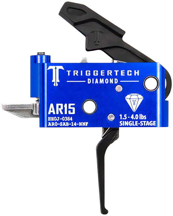 TriggerTech AR0SAB14NNF Diamond  Flat SingleStage 1.54.0 lbs Adjustable for AR15 - AR0SAB14NNF