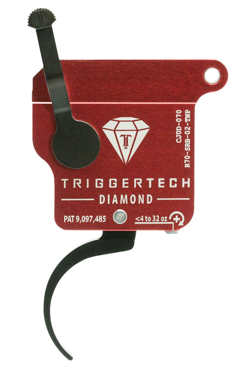 TriggerTech R70SRB02TNP Diamond Without Bolt Release SingleStage Pro Curved Trigger with 0.302 lbs Draw Weight for Remington 700 Right - R70SRB02TNP