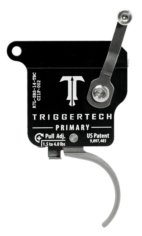 TriggerTech R7LSBS14TBC Primary  SingleStage Traditional Curved Trigger with 1.504 lbs Draw Weight for Remington 700 Left - R7LSBS14TBC
