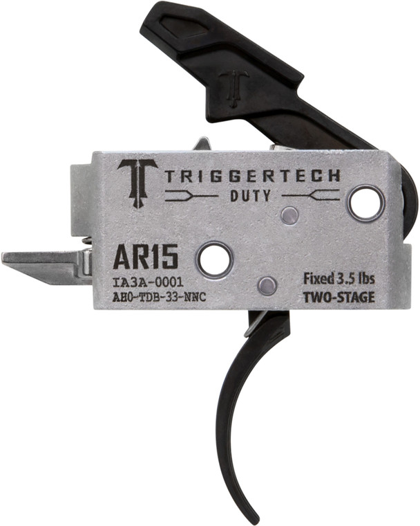 TriggerTech AH0TDB33NNC Duty  Curved Trigger TwoStage 3.50 lbs Draw Weight Fits AR15 - AH0TDB33NNC