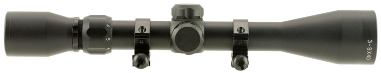 TruGlo TG853940B Trushot  Black Anodized 39x40mm 1 Tube Duplex Reticle wRings - TG853940B