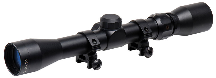 TruGlo TG853932B Trushot  Black Anodized 39x32mm 1 Tube Duplex Reticle wRings 38 Dovetail - TG853932B