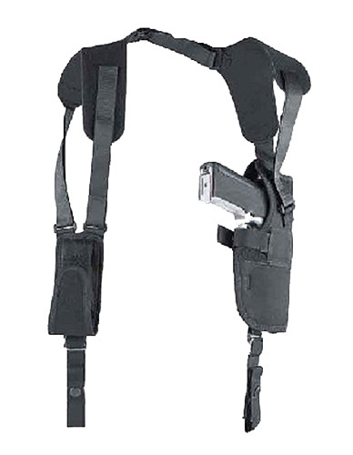 Uncle Mikes 75011 ProPak Vertical Shoulder Holster Shoulder Size 01 Black Nylon Harness Fits Medium Autos Fits 34 Barrel Right Hand - 75011
