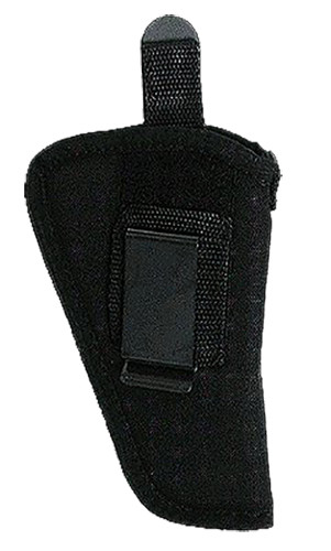 Uncle Mikes 21106 GunMate Hip Holster Size 06 Black TriLaminate Belt ClipBelt Loop Fits Med Frame Pistol Fits 4 Barrel Belt 2 Wide Ambidextrous - 21106