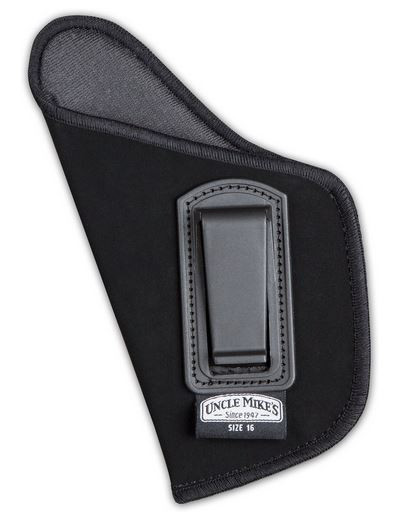 Uncle Mikes 89361 Inside The Pants Holster IWB Size 36 Black Suede Like Belt Clip Fits Sm Frame 5rd Revolver wHammer Spur Fits 2 Barrel Right Hand - 89361