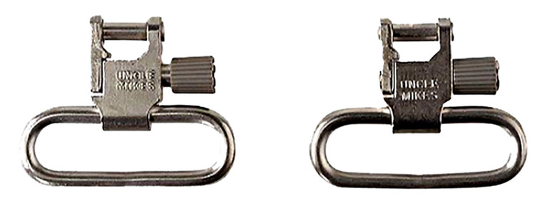 Uncle Mikes 14622 Super Swivel  Quick Detach 115 RUG Nickel 1 Loop for Ruger 1022 .44 Mag 3 Carbines - 14622