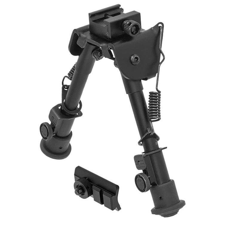 UTG TLBP78 Tactical OP Bipod Black 6.17.9 AluminumSteel - TLBP78