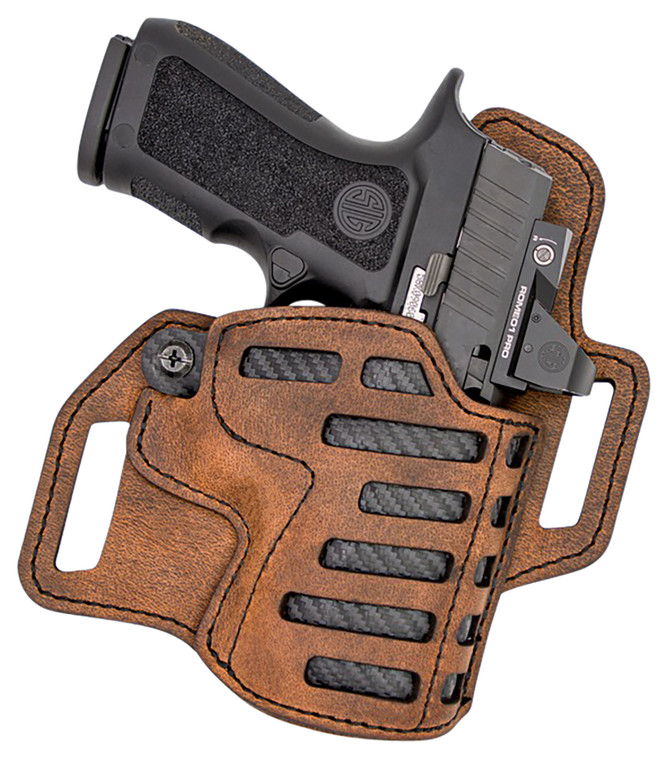 Versacarry C22112 Compound  OWB Size 01 Brown Leather Belt Slide - C22112