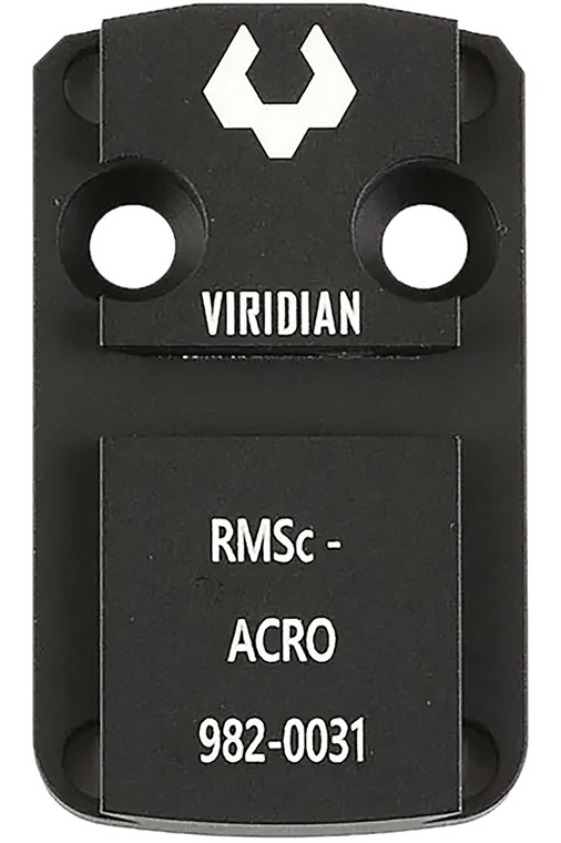 Viridian 9820031 RFX 44 Shield RMSc Mounting Adapter  Black Anodized - 9820031