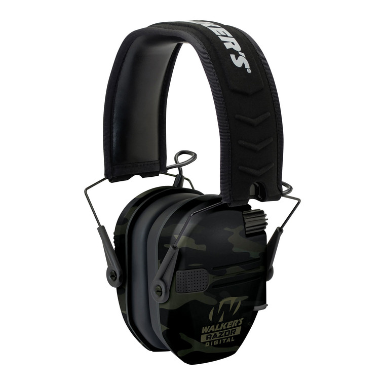 Walkers GWPDRSEMMCCG Razor PRO Digital Electronic Muff 23 dB Over the Head MultiCamBlack Polymer - GWPDRSEMMCCG