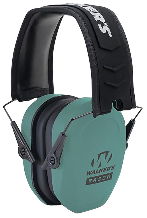 Walkers GWPRSMPASTL Razor Slim Passive Muff 27 dB Over the Head TealBlack Polymer - GWPRSMPASTL