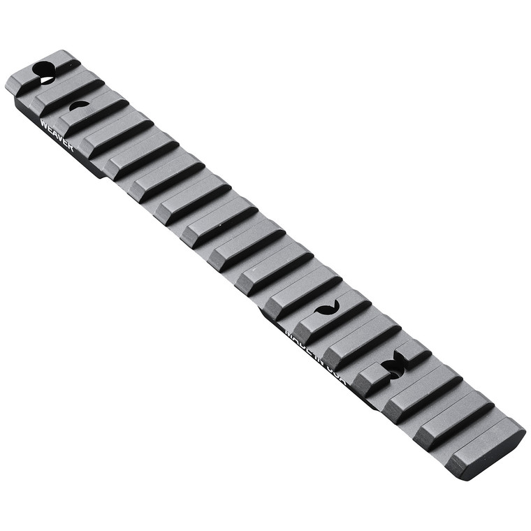 Weaver Mounts 99504 MultiSlot Base  Extended Black Anodized Aluminum Fits Remington 700 Short Action 20 MOA - 99504