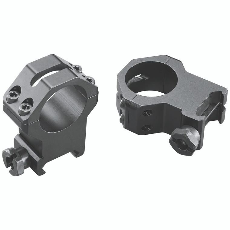 Weaver Mounts 48363 FourHole Skeleton Rings  Matte Black Aluminum 1 Extra Extra High - 48363