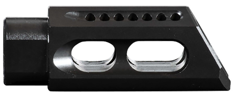 Yankee Hill 26MBA Slant Muzzle Brake Black Steel with 1228 tpi Threads  2.50 OAL for 5.56x45mm NATO ARPlatform - 26MBA