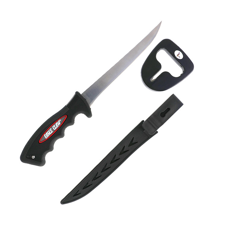 Eagle Claw Eck6-n Fillet Knife With - Sharpener And Sheath Stainless - ECK6-N
