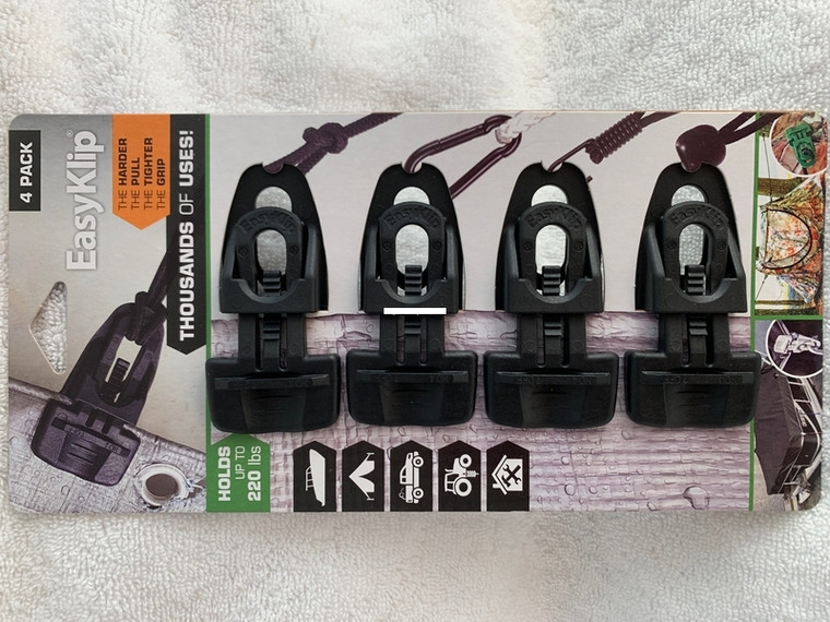 Easyklip 4101 Midi Tarp Clip 4 Pk - Black-holds Up To 220 Lbs - 4101
