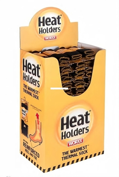 Heat Holders Hhds0013 Men's Worxx - Original Socks Dumpbin, Assorted - HHDS0013